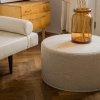 Duża beżowa pufa Cozy 60x30